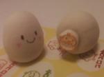 タマゴはんこの持ち手と印面 タマゴはんこの持ち手と印面