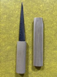 鞘付き　くり小刀120ミリ(右)