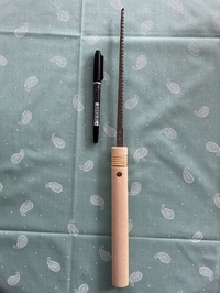 廻し引き鋸　直柄180 ミリ　荒目(厚向き)