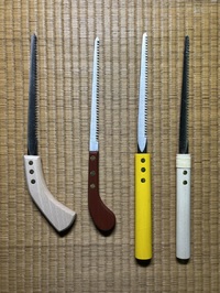 盆栽用鋸180ミリ(細巾)　柄4種類