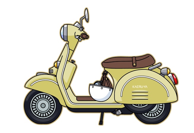 原付バイク黄