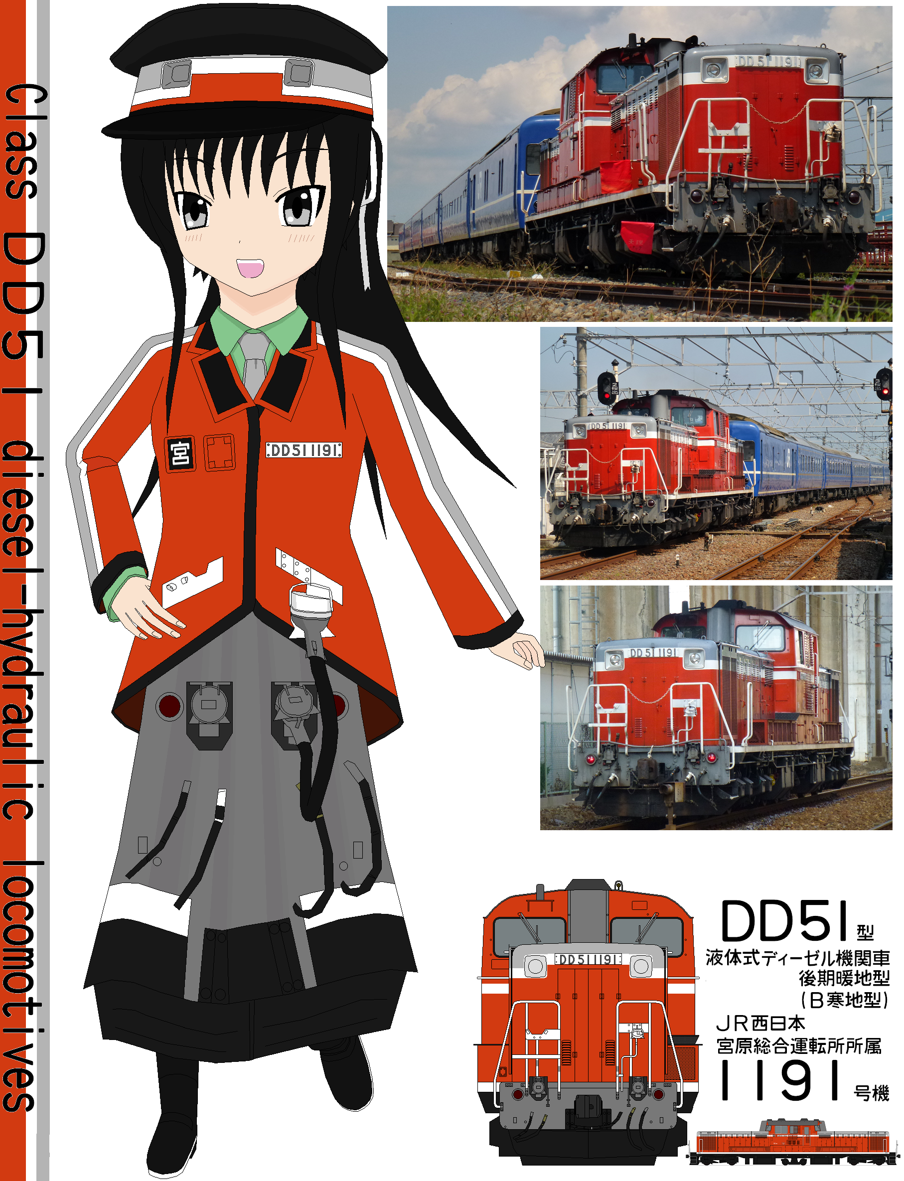 架）布沢アルペジオ文庫 DD51の擬人化