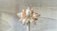 ふっくら白い巻貝の花かんざし（スーパーロング）