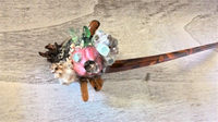 蓄光☆べっ甲風フジツボとシーグラスのかんざし