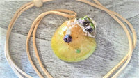 蓄光☆ナミマガシワとフジツボの封入標本ネックレス