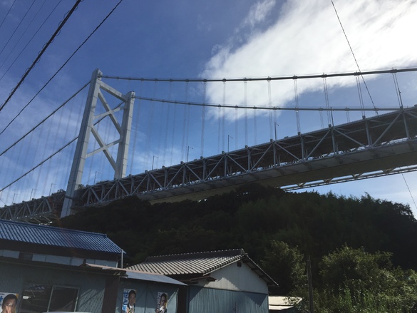吉間から見上げた瀬戸大橋