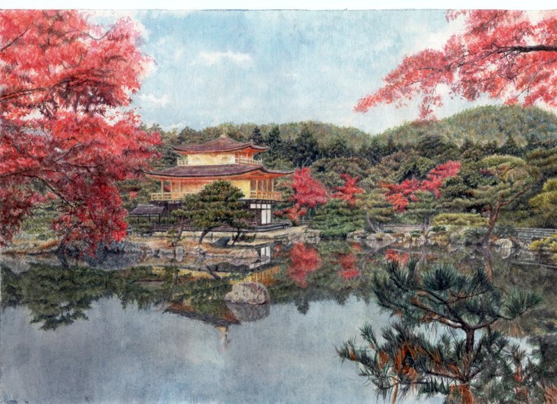 京の水彩風景画家 山本祐嗣 作品紹介 秋