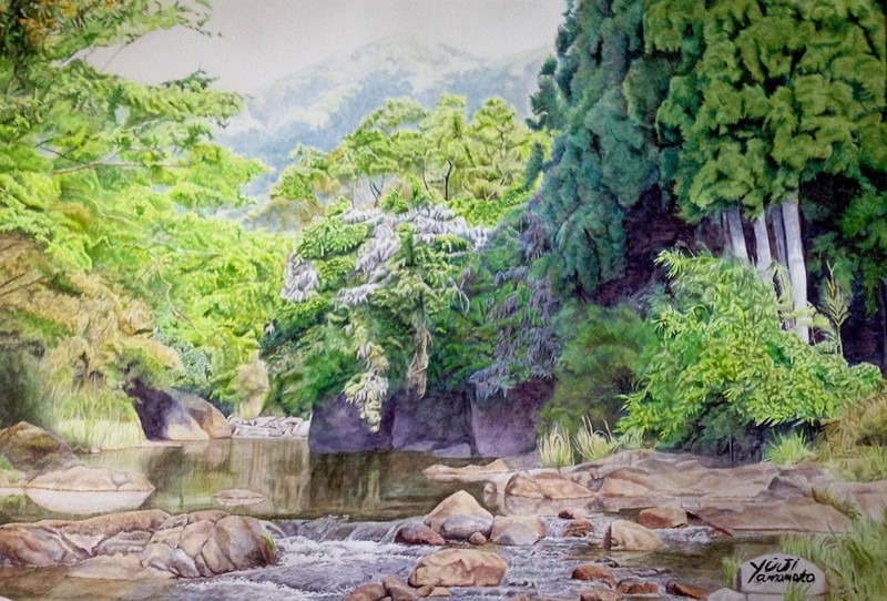 山本 祐嗣 油絵 元値40万程 山本祐嗣の世界 : ｱｰﾄで輪を繋ぐ美空間Saga