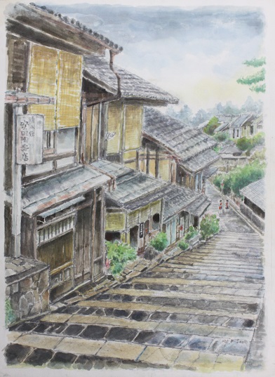 Tadao Nakamizo「赤城 覚漫渕」水彩画 10号 Tadao Nakamizo「赤城 覚漫渕」水彩画 10号